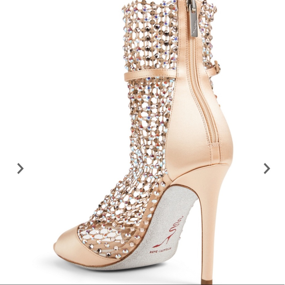 *SOLD* Rene Caovilla Galaxia Satin Crystal Sandals - Picture 14 of 17